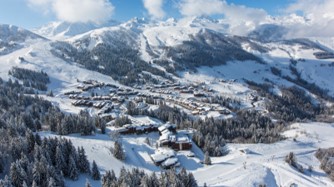 Valmorel Ort Gesamt Skireisen Skibo Valmorel, FRankreich, Grande Domain